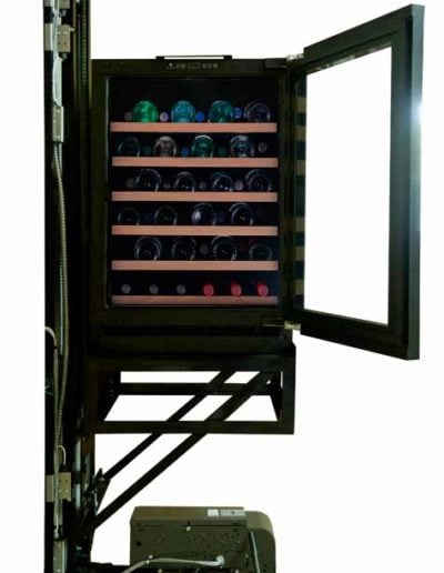 residential dumbwaiter Custom Wine Cooler Lift (Door Open)