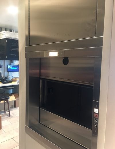 commercial dumbwaiter Doors -- Bi-Parting Hoistway Door for Starbucks (Open)