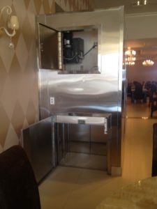 Commercial Dumbwaiter with stainless Steel sliding and hoistway doors