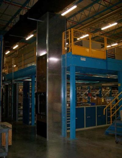 Mezzanine Elevator Lift with Diamond Plate siding